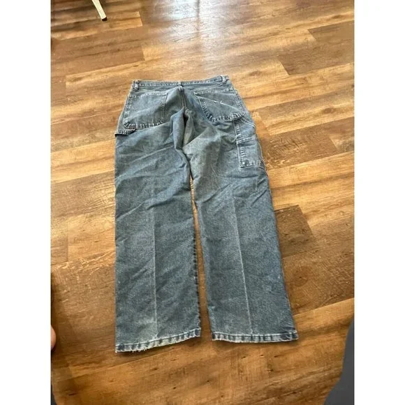 Wrangler Medium Wash Distressed Carpenter Jeans Men’s 33x32